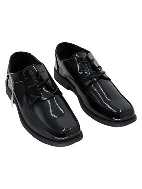 Josmo Boys Black Patent Lace-Up Dress Shoes Size 5